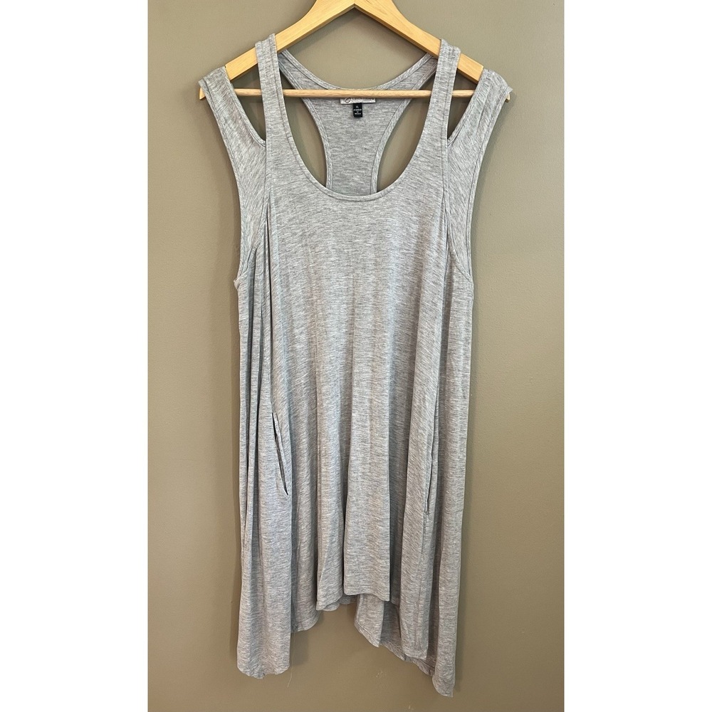 J. Valdi Women's Light Gray Racer Back Swimsuit Coverup